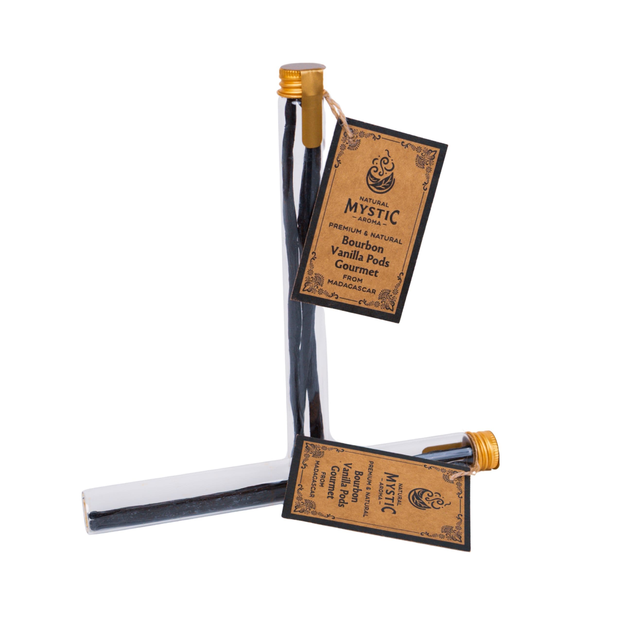 Bourbon Vanilla Pods – Gourmet Grade – Madagascar (3 Pods in Glass Vial)